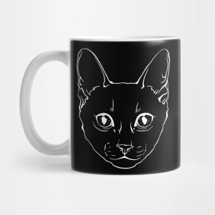 Realistic Siamese portrait of a cat Mug